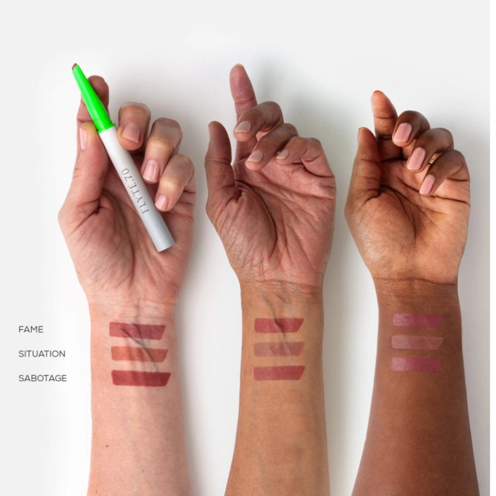 ❗️FLYTE.70 Chiseled Lip Lip Crayon in Fame - Neutral Rose NEW $28! - Picture 4 of 13
